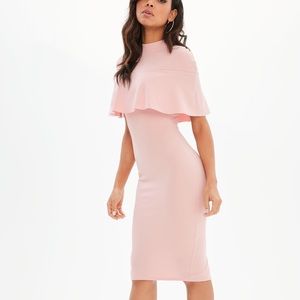 Missguided Pink Cape Dress